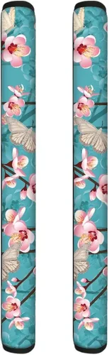 Vista 20 de 2 fundas para manijas de refrigerador, decoración otoñal, hojas de arce, fundas para manijas de puerta de nevera, lavables a máquina, microondas