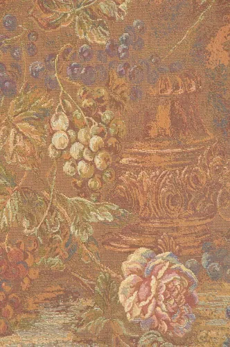 Vista 2 de Bouquet con uvas tapiz italiano rojo – 39 pulgadas x 26 pulgadas algodón/viscosa/poliéster por Charlotte Home Furnishings Inc