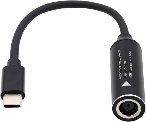 Vista 10 de DC Jack 0.098x0.028 in Entrada a USB-C Tipo-C Cable de carga de enchufe de alimentación para teléfono portátil PD9V 5V 20V
