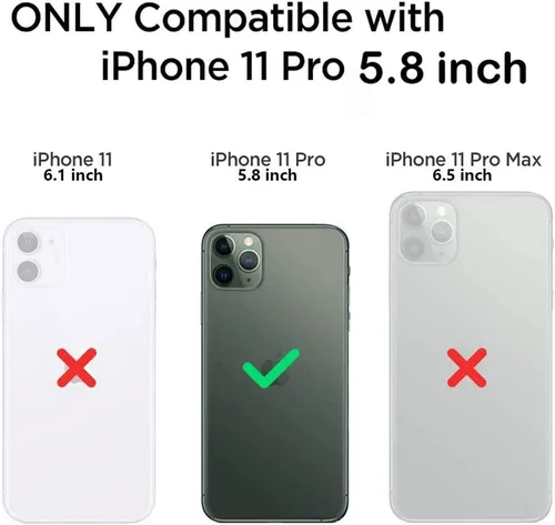 Vista 2 de J.west Funda floral para iPhone 11 Pro de 5.8 pulgadas, diseño de patrón de flores de TPU suave, a prueba de golpes, funda protectora para iPhone 11