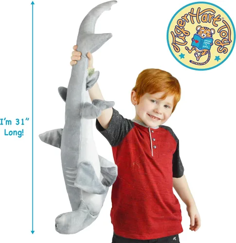 Vista 2 de TigerHart MC The Hammerhead Shark - Peluche de 31 pulgadas
