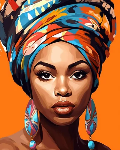 Vista 18 de Tucocoo Kit de pintura africana por números para niñas negras, lienzo de 16 x 20 pulgadas, pintura al óleo para niños, estudiantes, adultos