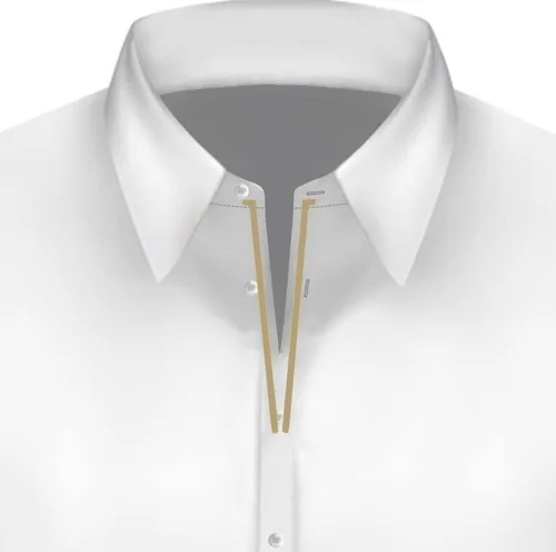 Vista 9 de Million Dollar Collar Placket Stays Original Placket Stays - Collar Stays White