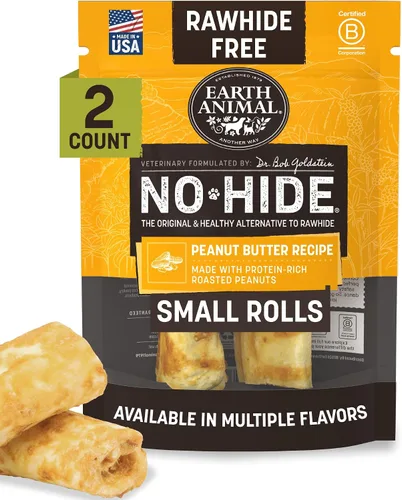 Vista 21 de Earth Animal No Hide - Masticables sin cuero para perros pequeños, sabor a tocino y queso de hamburguesa de la parrilla, libres de cuero crudo - 6