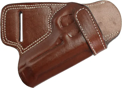 Vista 26 de YT HOBBY Funda de Pistola de Cuero Artesanal Premium SOB (Small of Back)
