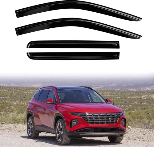 Vista 23 de 4 protectores de lluvia para Chevy Equinox 2010-2017, viseras de ventana, deflectores, parasoles, cinta de ventilación en canal hacia fuera