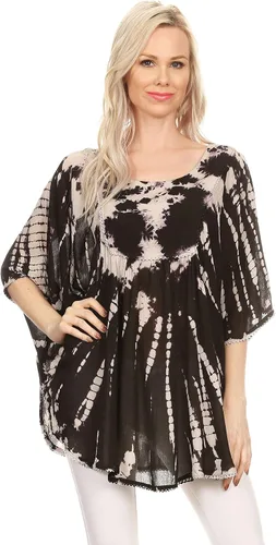 Vista 5 de Sakkas Sunia Tie Dye - Blusa de manga caftán