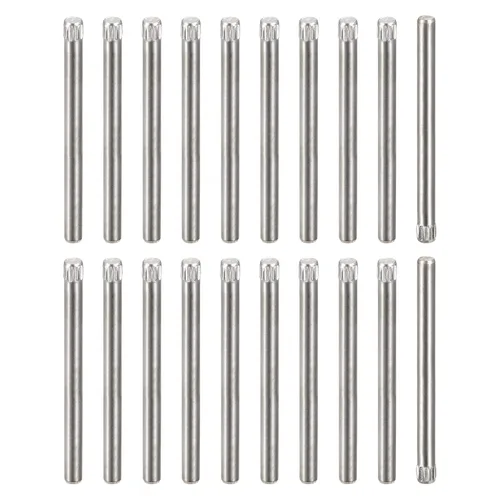 Vista 27 de uxcell Pasadores de acero inoxidable 304 de 0.05 x 0.236 pulgadas, 20 pines de cabeza moleteada con extremo biselado plano, clavijas de madera