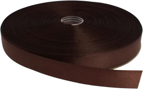 Vista 9 de Cinta de grogrén sólido de 100 yardas cada rollo, 100% poliéster (1/4", beige)