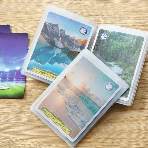 Vista 6 de Chivao Juego de 2 fundas de plástico transparente para tarjetas de crédito, fundas de plástico para tarjetas de crédito, portafolios para hombres