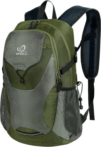 Vista 17 de WATERFLY Mochila de senderismo ligera y plegable, paquete de día 30L azul