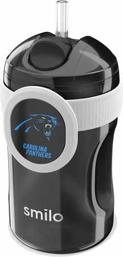 Vista 30 de Smilo Vaso con popote de Arizona Cardinals con licencia oficial de la NFL, para bebés y niños pequeños, con popote de silicona ponderado y capacidad