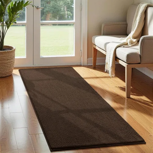 Vista 32 de Vasofe Alfombra de pasillo negra de 2 x 4 pulgadas, alfombra antideslizante de espuma viscoelástica gruesa para interiores, para guardería Negro