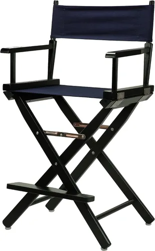 Vista 133 de Casual Home - Silla de director de 18 in, marco negro, lona negra, altura clásica Marco negro - Madera maciza