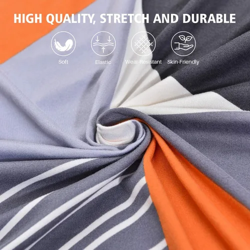 Vista 2 de OKYUK Fundas para sofá, 1 funda de sofá para sofá de 3 cojines, funda elástica para sofá con 1 funda de almohada, funda de sofá estampada con parte