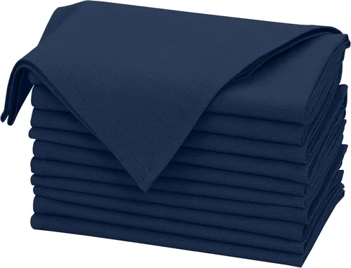 Vista 42 de Ruvanti Juego de 6 Servilletas de Lino, Servilletas de Tela de 18x18 pulgadas, Servilletas de Tela de Mezcla de Algodón y Lino Lavables, Suaves Negro