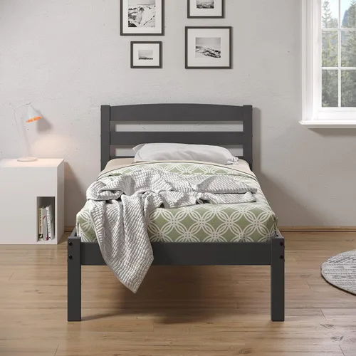 Vista 6 de Donco Kids Cama Econo Twin Gris Oscuro