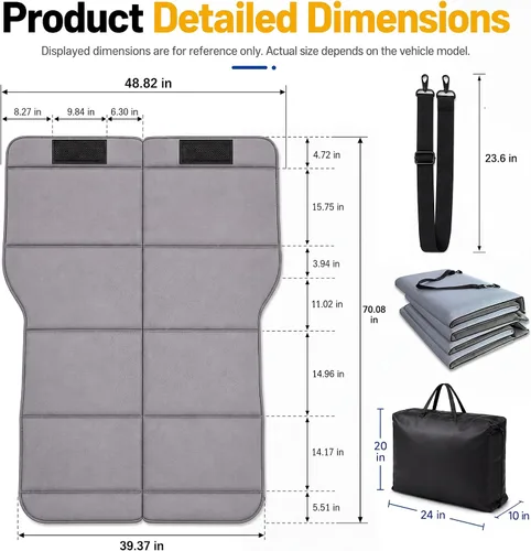 Vista 9 de Car Mattress for 2021-2026 Ford Bronco,Non-Inflatable car Bed
