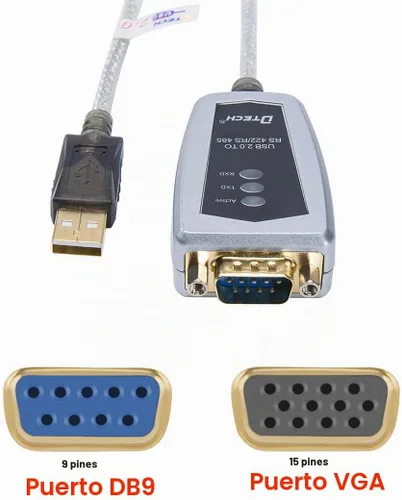 Vista 3 de DTECH Cable Adaptador Convertidor de Puerto Serie USB a RS422 RS485 con Chip FTDI Compatible con Windows 11 10 8 7 XP Mac -1.5 Pies