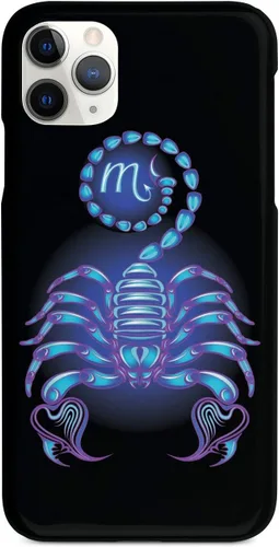 Vista 8 de Inspired Cases - Compatible with iPhone Xs Max Case - 3D Textured Protective Phone Case for Apple iPhone Xs Max - Neon Zodiac - Scorpio