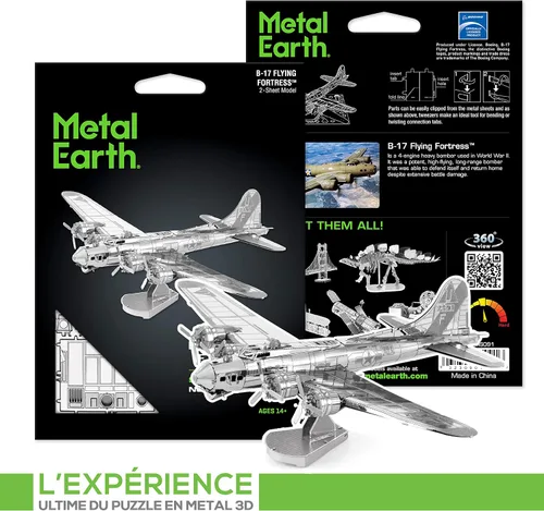 Vista 8 de Kit de modelo metálico 3D de Fascinations Metal Earth B-17 Flying Fortress