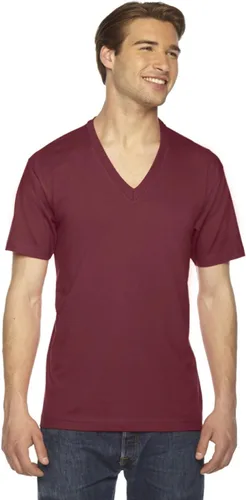 Vista 22 de American Apparel - Playera fina de mangas cortas, con cuello en V, para hombre/unisex