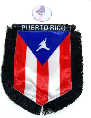 Vista 2 de Bandera de Puerto Rico para accesorios de coche Reggaeton NYRican Hip Hop NY Rican bandera Boricua PR Puerto RIcan bandera para coches accesorio