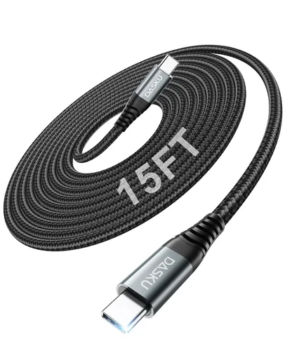 Vista 110 de Dasku iPhone 17 USB C a USB C de carga rápida, 60 W (3.1 A), paquete de 2 cables cargador de carga de 3 pies tipo C para iPhone 17/16/15/15 Plus/15