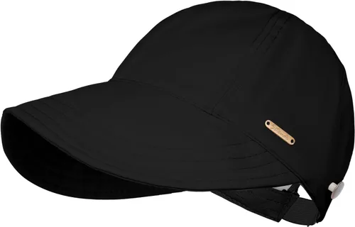Vista 8 de baotongle Sombrero de sol UPF 50+ para mujer, protección UV, ala ancha, ajustable, gorra de cola de caballo para senderismo, pesca al aire libre