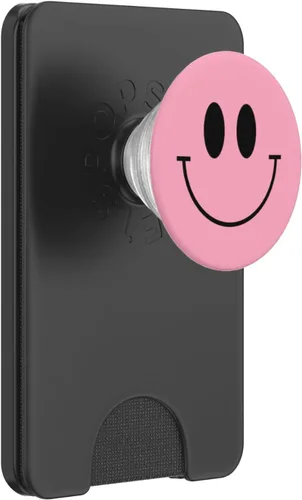 Vista 7 de Pink Smile Face Happy Smiling Emoticon Retro 90s y2k PopSockets Standard PopGrip