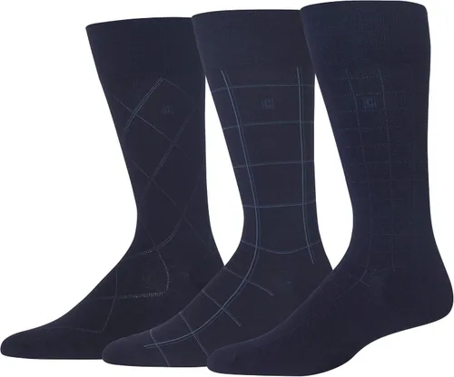 Vista 2 de Chaps Men's Classic Dress Crew Socks-3 Pair Pack-Pattern and Solid Color Designs