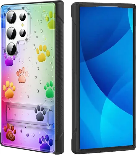 Vista 64 de Funda para Galaxy S25, de doble capa, resistente, a prueba de golpes, con soporte, funda protectora militar a prueba de caídas para Samsung Galaxy