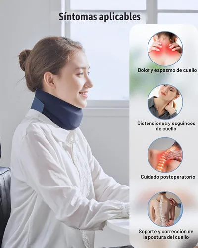 Vista 2 de Collar Cervical para Dormir - Collar Cervical que Alivia el Dolor de Cuello y Soporte de Cuello con Envolturas de Espuma Suave que Mantienen