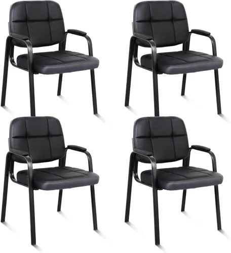 Vista 32 de CLATINA Silla de recepción de invitados, sillas de sala de conferencias, sillas de sala de espera con brazos acolchados, silla de escritorio sin