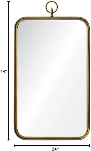 Vista 3 de Ren-Wil MT1508 - Espejo de pared norte, 35.5 x 21.5 pulgadas, color dorado