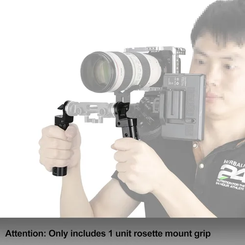 Vista 6 de NICEYRIG Rosette Mount Grip Empuñadura para rosca ARRI M6 para sistema de bloque de riel de hombro DSLR de 0.591 in