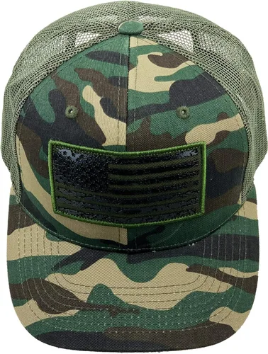 Vista 120 de KBETHOS Tactical Operator Collection USA Fishing Mesh Ballcap Flag Patch America Outdoors Trucker Baseball Cap