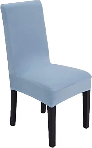 Vista 24 de Funda protectora de tela de elastano elástica extraíble y lavable para silla de comedor (color aguamarina, 6)