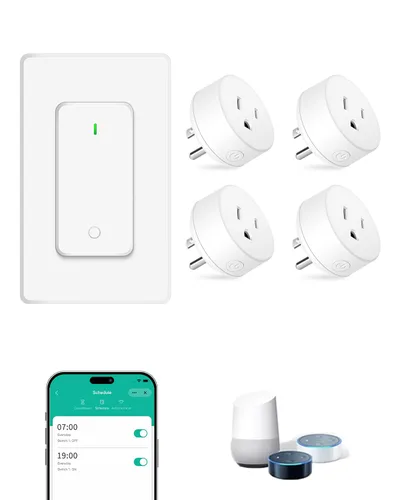 Vista 81 de NineLeaf Interruptor de salida remoto inalámbrico, interruptor de lámpara remoto, interruptor decorativo de enchufe de luz de encendido y apagado