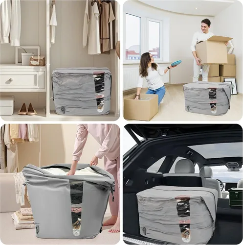 Vista 7 de Paquete de 2 bolsas reutilizables de compresión al vacío que ahorran espacio, impermeables, profesionales, IP67, bolsas de vacío con cremallera