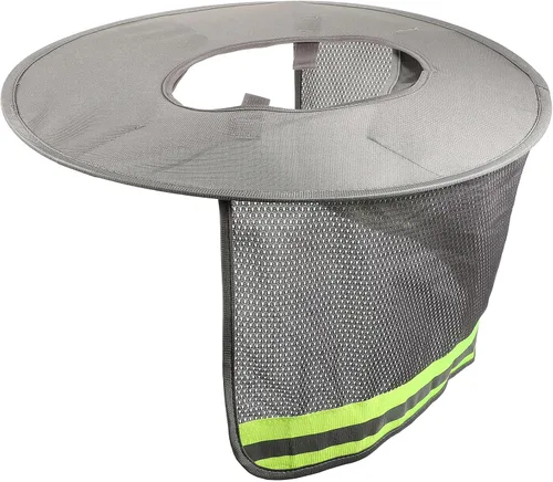 Vista 10 de Mobestech Sombrero duro, cubierta ligera para el cuello para trabajadores de la construcción, protección UV de ala completa, transpirable para uso