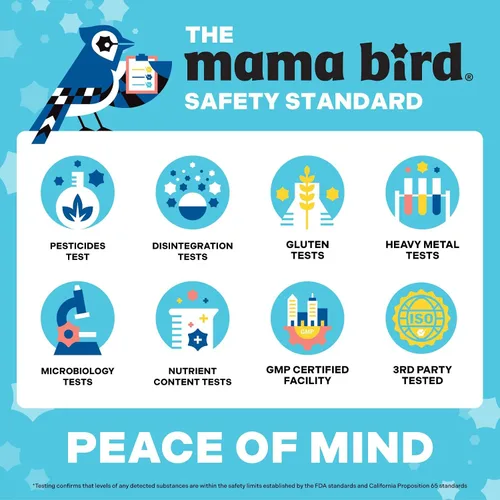 Vista 7 de Best Nest Wellness Mama Bird - Gomitas prenatales Multi+ (30 porciones) Multivitamínico sin hierro - Sabor a fresa - Metilfolato - Salud del cerebro