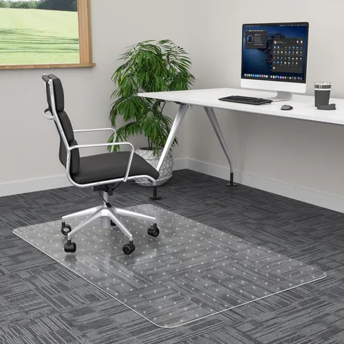 Vista 22 de 100pointONE Tapete para silla de oficina para suelos de madera dura, tapete para silla de computadora de fácil deslizamiento, protector de suelo