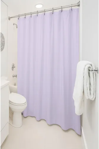 Vista 13 de Dependable Industries inc. Essentials Cortina de ducha magnetizada para baño con ojales de metal impermeable (beige)