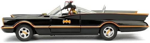 Vista 4 de Serie de televisión clásica Jada Toys 98259 1966, batimóvil con Batman y Robin, muñecos 1/24 escala de molde
