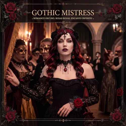 Vista 2 de Newcotte 11 piezas de disfraz de vampiro de Halloween rojo negro peluca