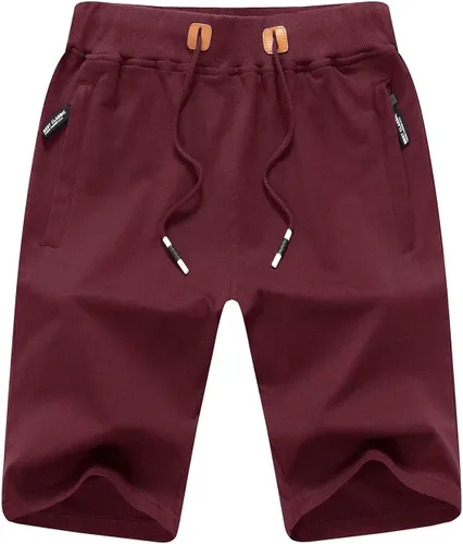 Vista 2 de BIYLACLESEN Pantalones cortos de correr para hombre, ligeros, para entrenamiento, gimnasio, entrenamiento, bolsillos con cremallera