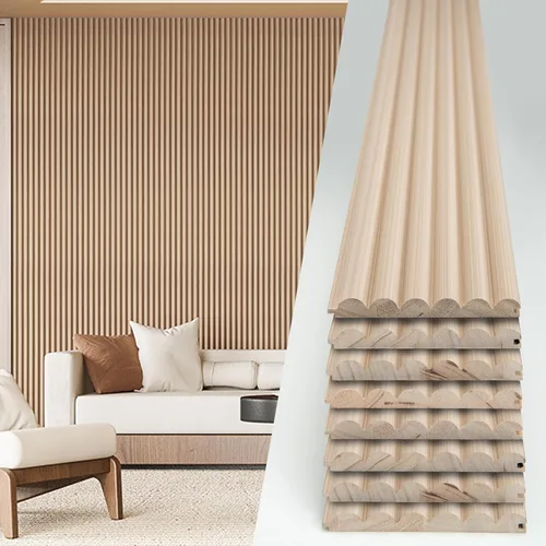 Vista 18 de Art3d Paneles de pared de madera de listones para decoración de interiores y techos, paquete de 4 muestras, 6 x 5.7 pulgadas.