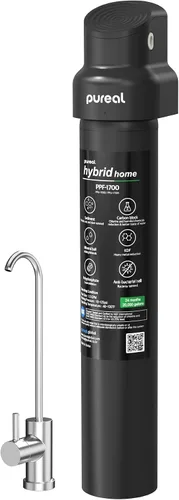 Vista 10 de Pureal Hybrid Home PPF-1000 - Filtro de repuesto de bloque de carbono de 10 pulgadas, 10000 galones, sedimento mineral KDF polifosfato, NSF/ANSI 42