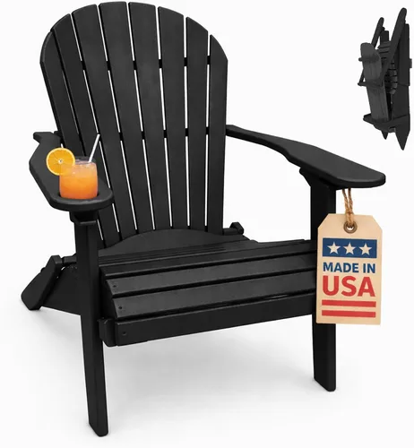 Vista 19 de POLY LUMBER – Silla plegable Adirondack con asiento enrollado Heavy Duty EVERLASTING Lifetime PolyTuf HDPE - HECHO EN EE. UU. - AMISH CRAFTED., Azul